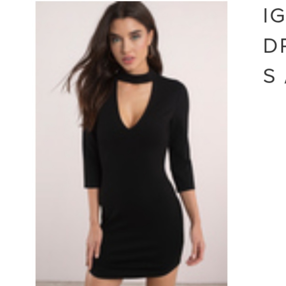 Black bodycon dress. Size small. Tobi. New w/tags.